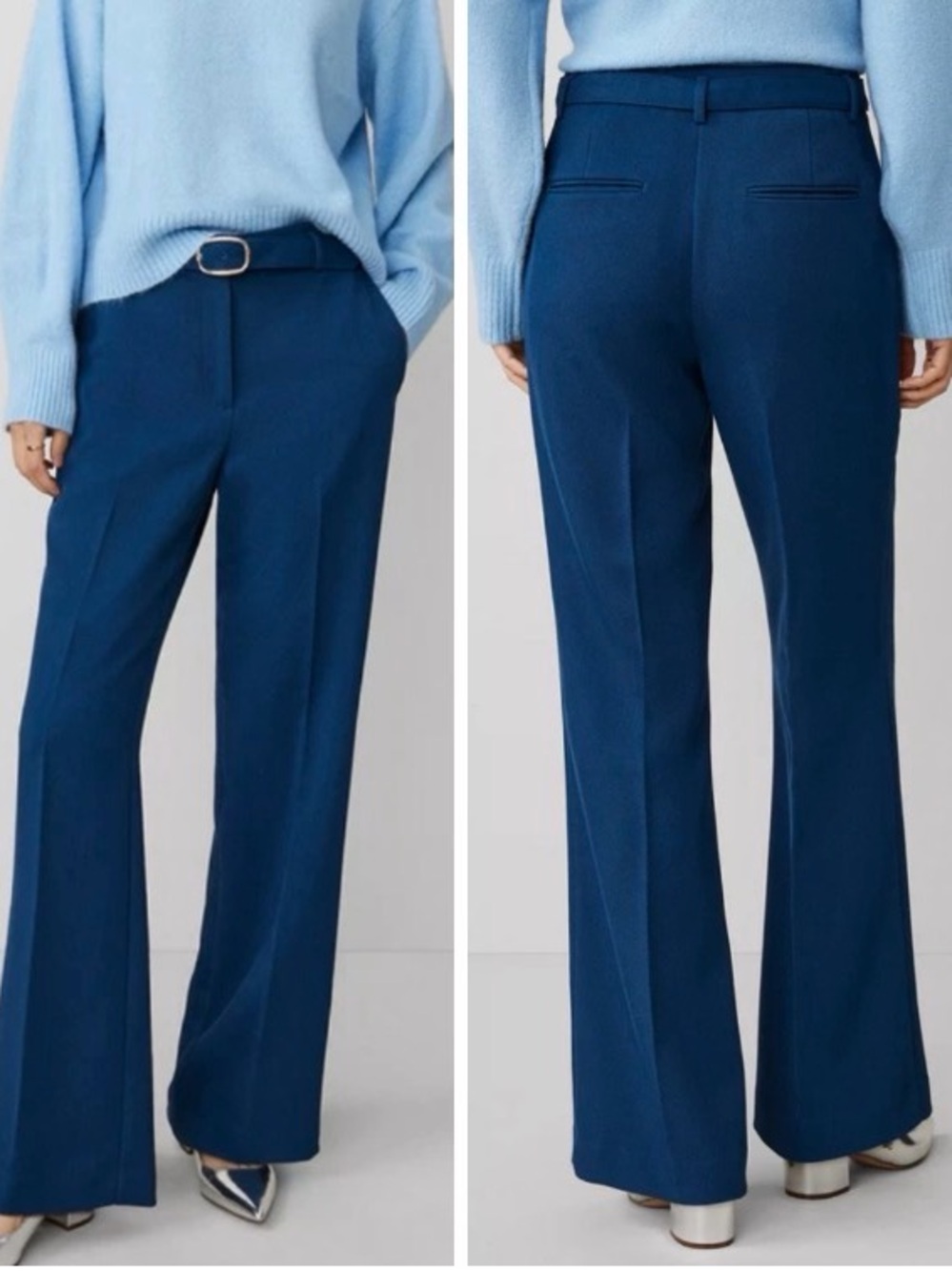 New Ann Taylor $139 Sea Storm Belted Boot Pants Womens 12 Trousers